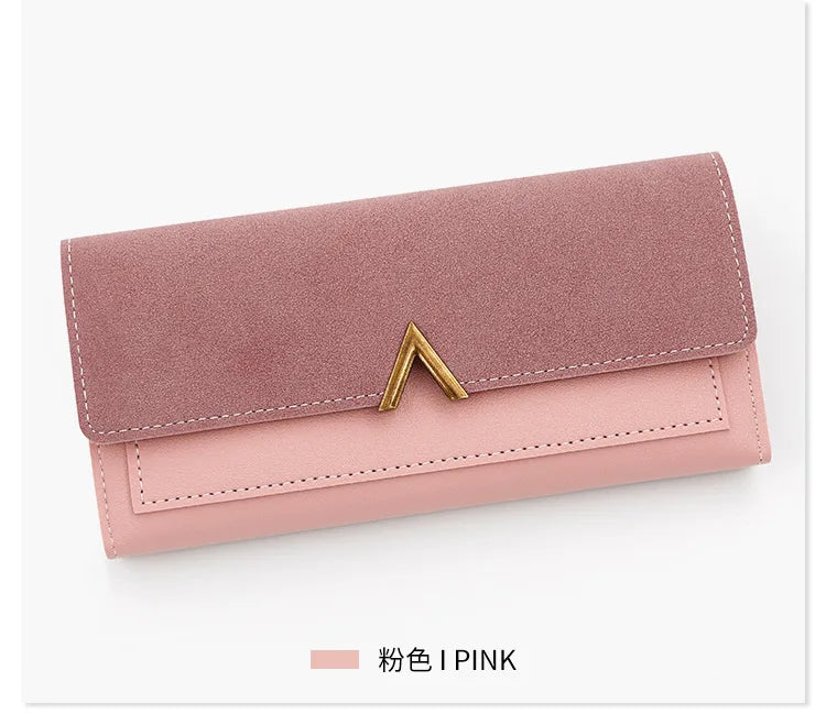 Women's Tri-Fold PU Leather Wallet with Coin Pocket