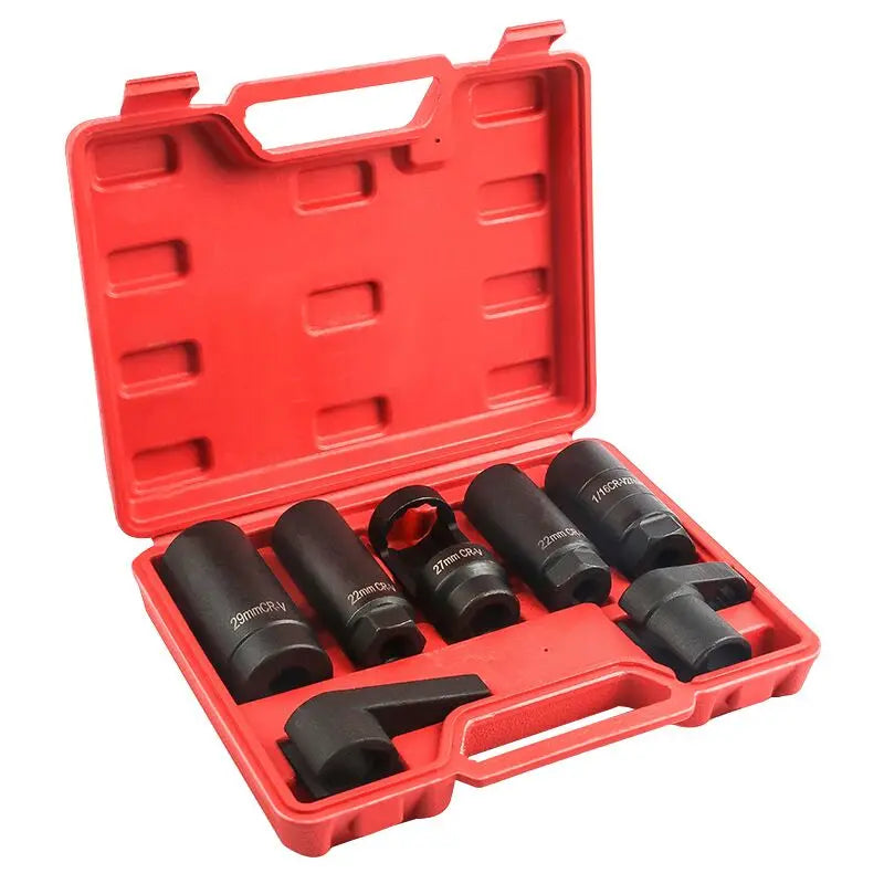 7-Piece Oxygen Sensor Socket Set with 1/2" & 3/8" Drive Options