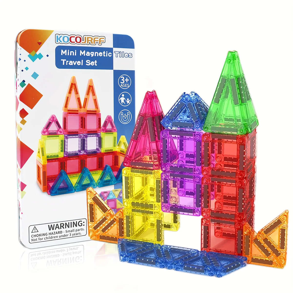 Magnetic Building Blocks with Storage Box – Portable STEM Toy Set