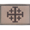 Embroidered Crusader Cross Tactical Patch with Hook and Loop Backing