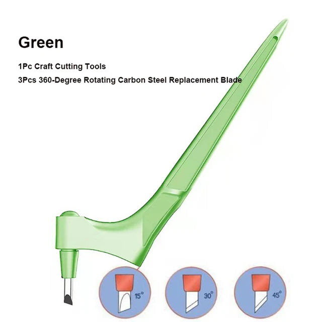 360° Rotating Blade Craft Cutter with 3 Replacement Blades
