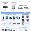 Tableau de compatibilité montrant les protocoles SSD, appareils, systèmes et accessoires pris en charge pour un adaptateur NV