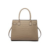 Elegant Genuine Leather Shoulder Bag for Women with Top Handle