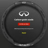 Carbon Fiber Leather Steering Wheel Cover for Infiniti Models