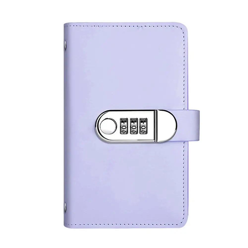 A light purple compact cash envelope binder featuring a silver lock mechanism.