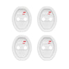 A set of four white silicone door lock protectors with red Sport branding.