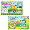 A box of a bilingual Arabic and English learning pad for children with colorful illustrations.