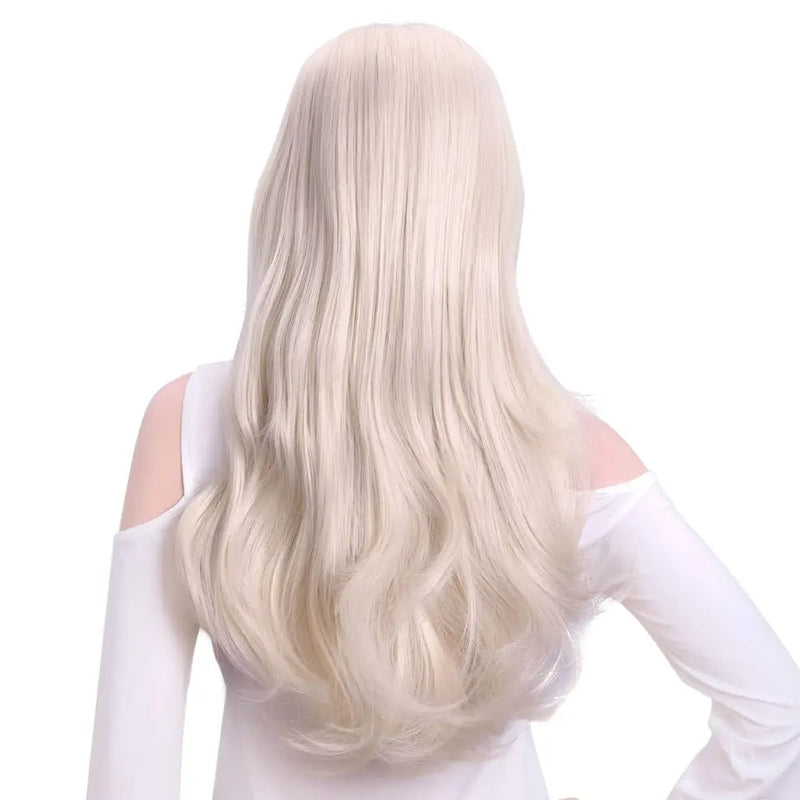 24-Inch Wavy Half Wig with Secure Clips