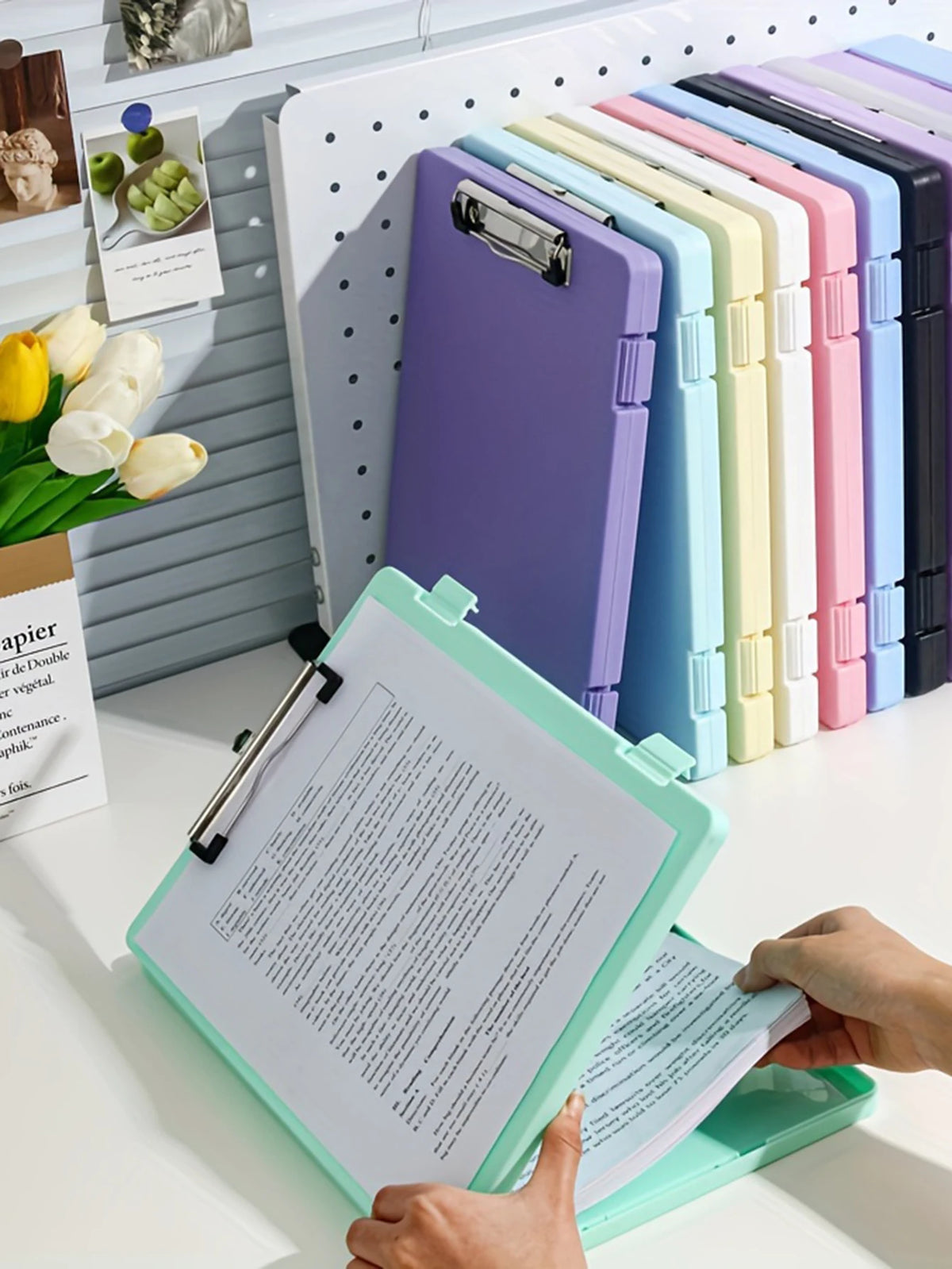 2-in-1 A4 Writing Board & Document Storage Box