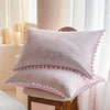 Cute Pink Bow Print Duvet Cover Set with Pillowcases