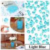Light blue acrylic crushed ice gems for vase fillers and decor