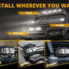 4 Inch LED Driving Lights with Amber DRL and Side Shooter
