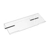 Clear acrylic ergonomic keyboard riser with a non-slip base