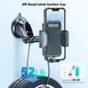 Off-road level suction cup for a phone mount attached to a tire