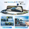 10-Inch Touchscreen Mirror Dash Cam with Front and Rear Cameras
