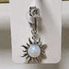 Schmetterling Clip-On Bauchnabelring mit rosa Zirkon