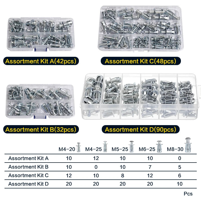 Self-Drilling Jack Nuts with Screws for Sheet Metal & Signage
