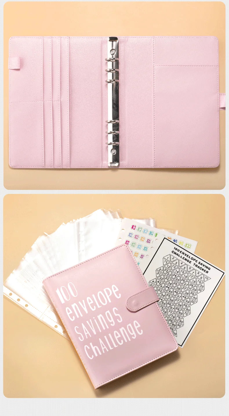A5 Cash Savings Challenge Binder with 100 Envelopes
