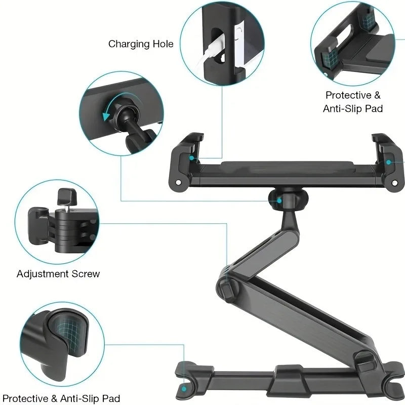 Adjustable Car Headrest Tablet & Phone Mount