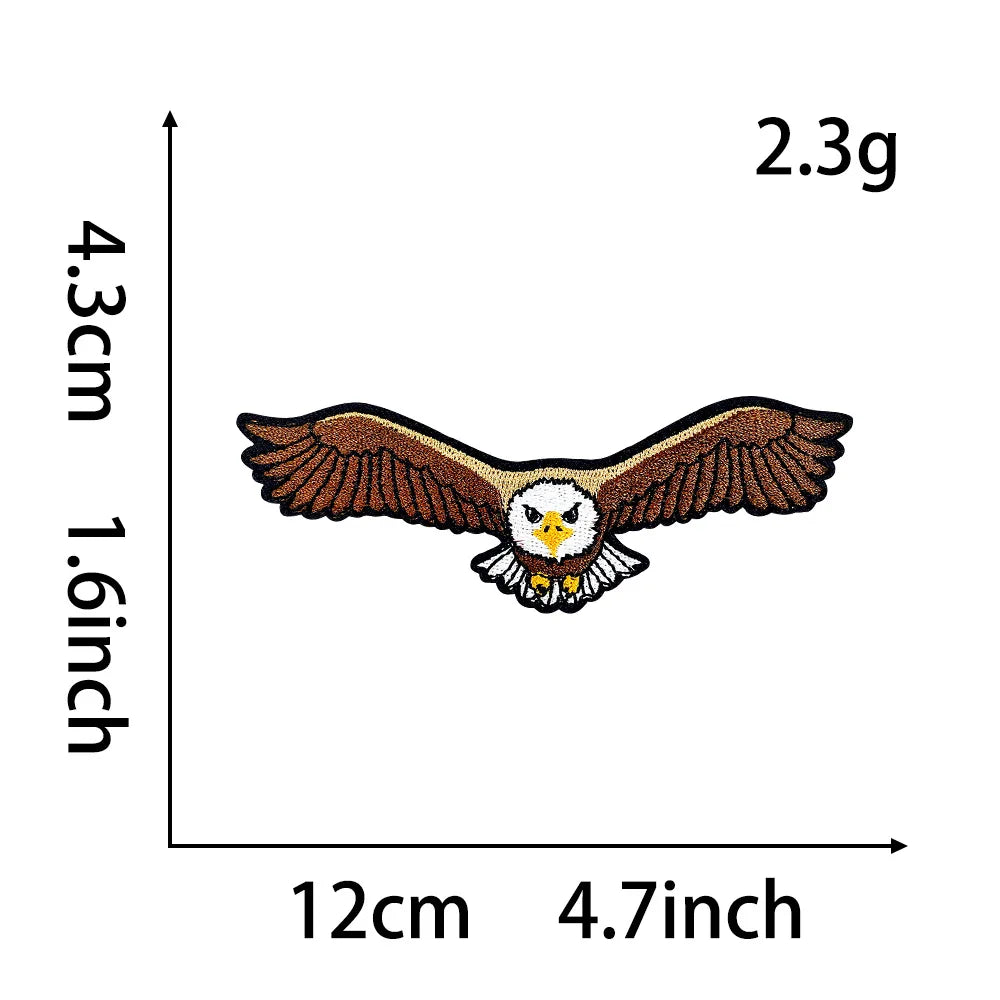 Embroidered Animal Iron-On Patches for DIY Crafting & Clothing Repair