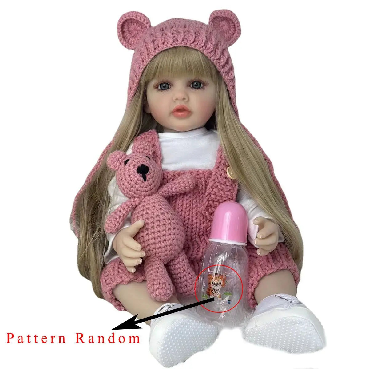 Lifelike Reborn Baby Girl Doll with Soft Silicone Body