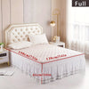 Elastic Wrap-Around Ruffled Bed Skirt with Lace Trim