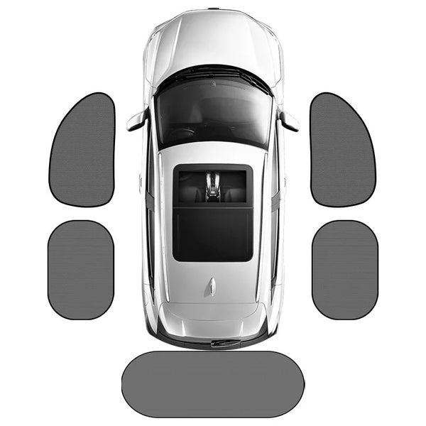A compact folding windshield sunshade is shown in a vertical orientation against a white background.