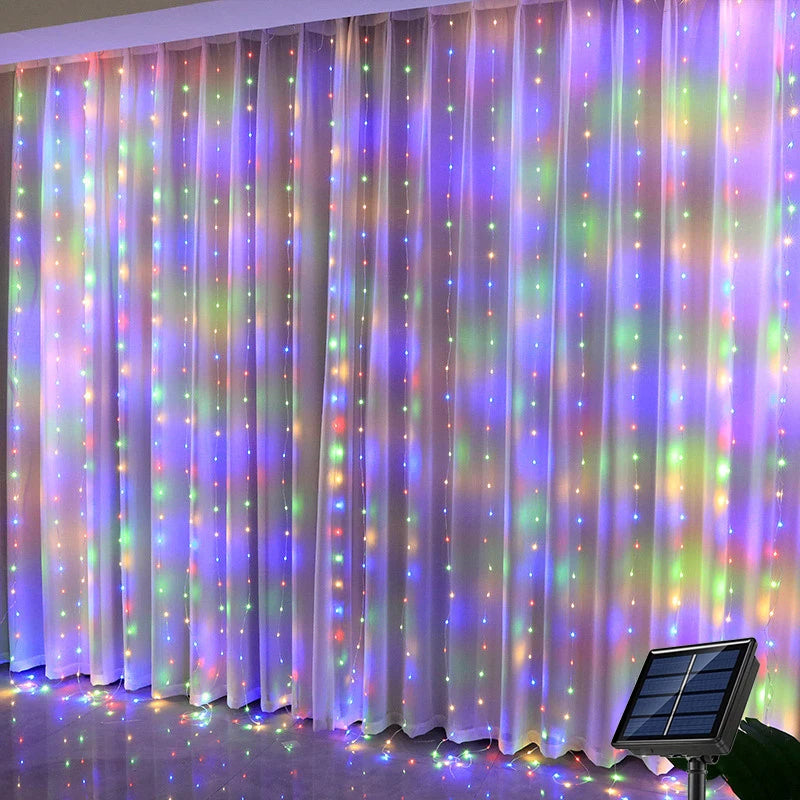 Solar LED Kupferdraht Vorhanglichter