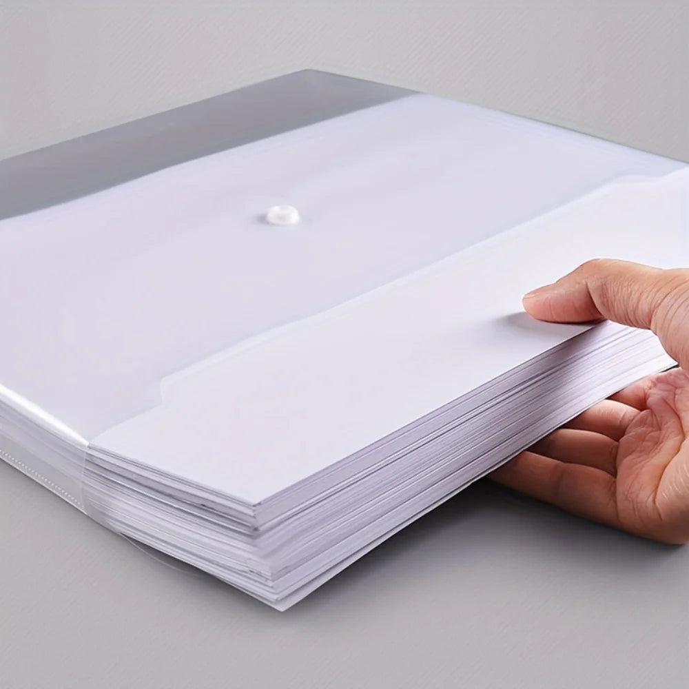 Clear A4 Plastic Document Organizer Folders (Set of 10)