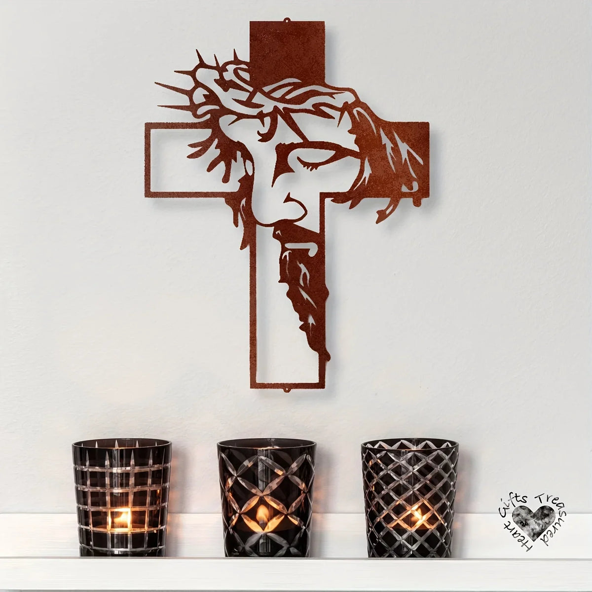 Elegant Metal Cross Wall Art for Home and Office