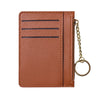 Slim Zippered Card Wallet for Women - Compact Multi-Slot Purse