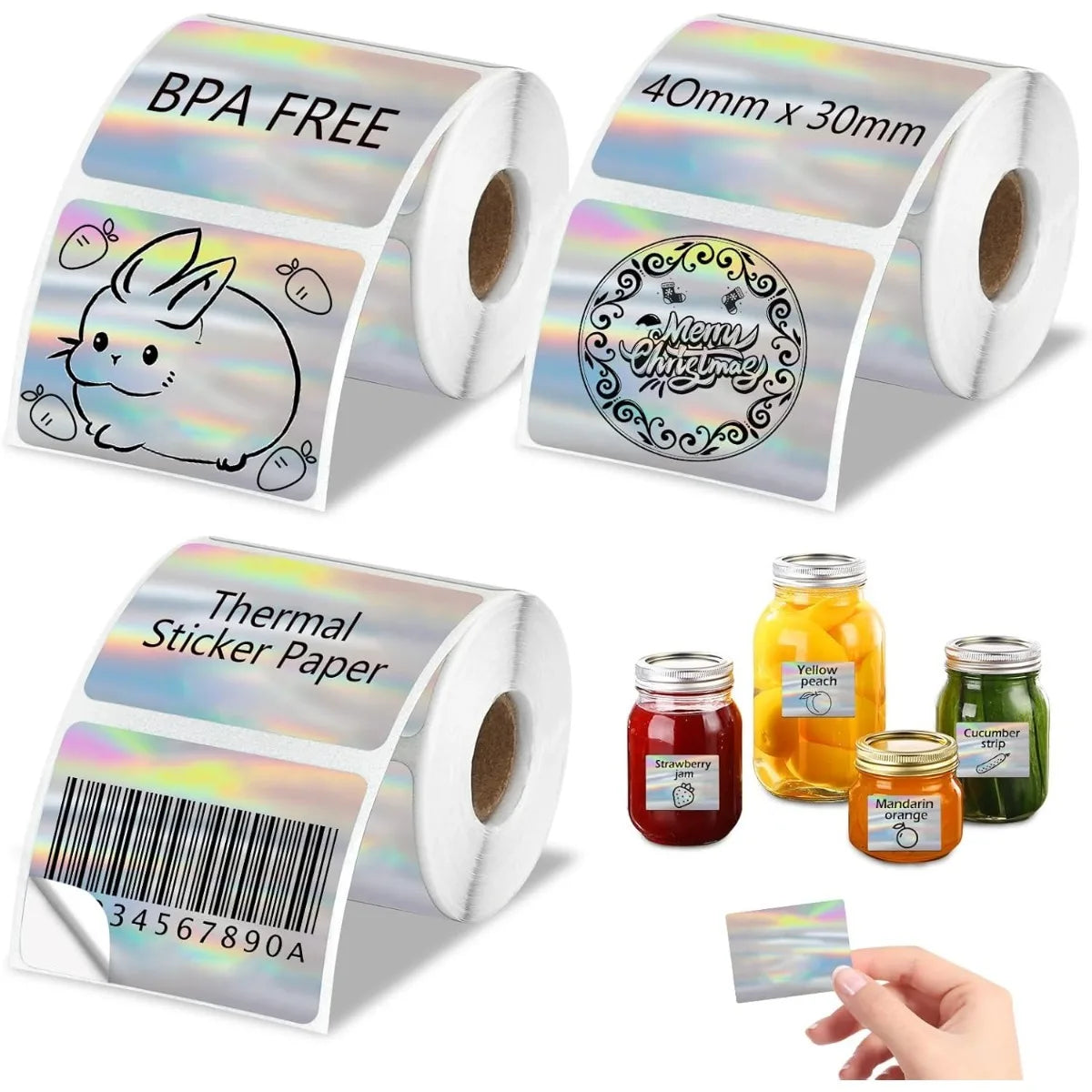 Holographic Thermal Labels for Compact Label Printers