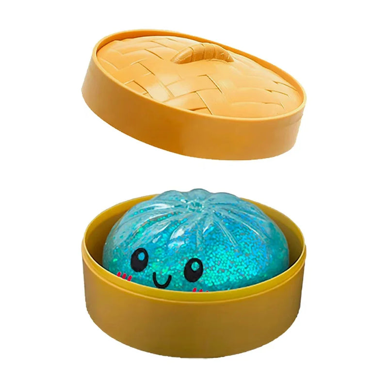 Juguete Antiestrés Squishy de Dumpling con Purpurina