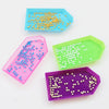A set of four plastic trays for diamond painting beads in blue, yellow, pink, and green.
