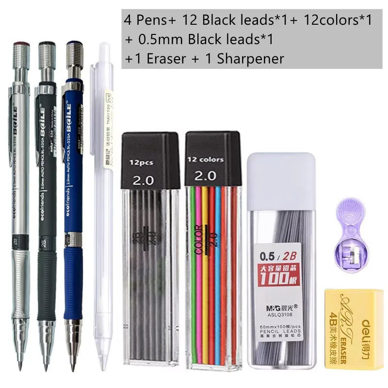 2.0 mm Mechanical Pencil Set with Refills