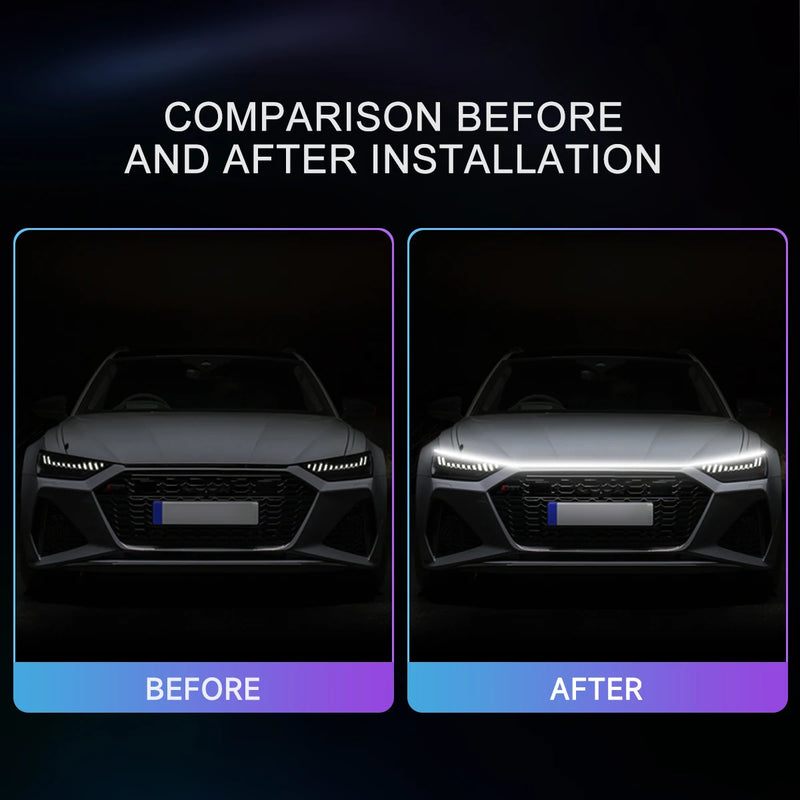 Dynamic LED Hood Light Strip with Turn Signals