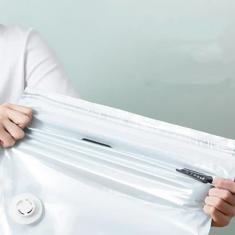 No-Pump Vacuum Storage Bags for Clothes and Bedding