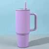40 oz Insulated Tumbler with Handle and Straw