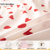 Red Heart Print Duvet Cover Set with Pillowcases