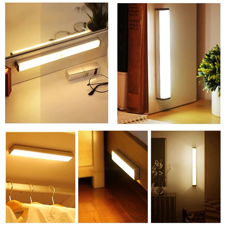 Wireless LED Motion Sensor Night Light - Rechargeable & Magnetic