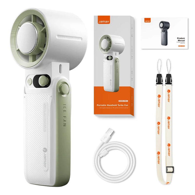 Foldable 3-in-1 Handheld Fan with Digital Display