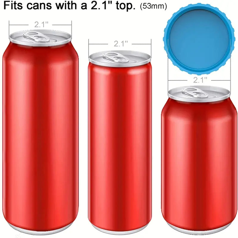 Six-Pack Silicone Can Lids - Leak-Proof Seal for Soda &amp; Beer Cans