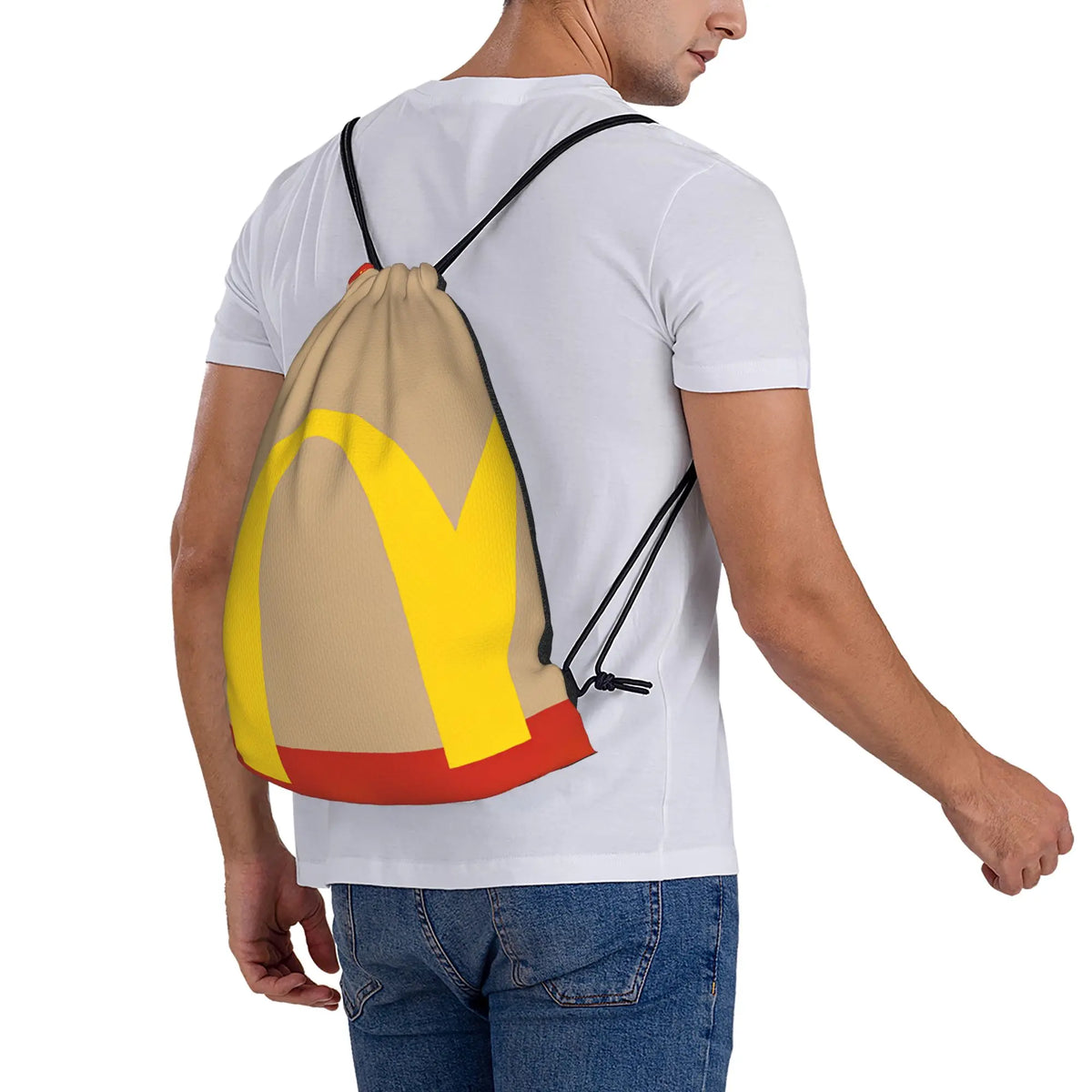 Recycled Kraft Paper Drawstring Backpack
