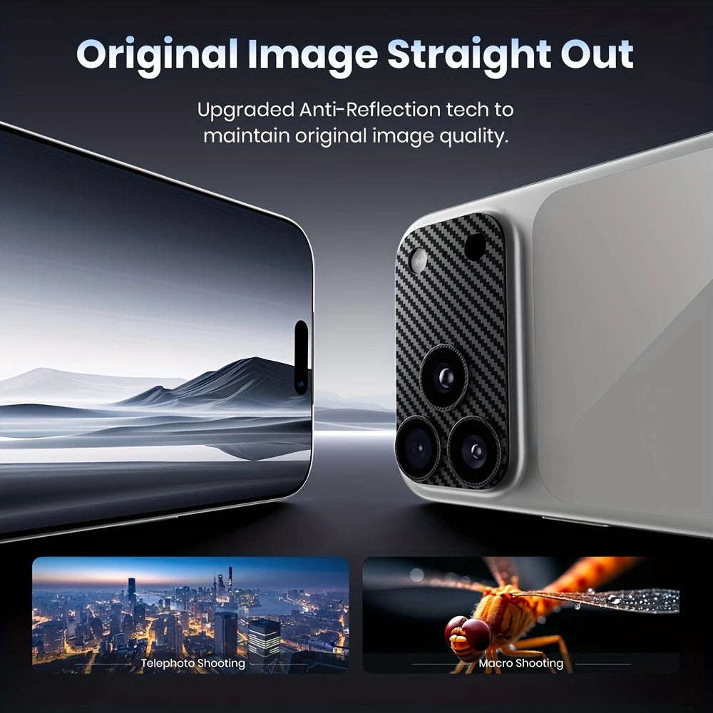 Carbon Fiber Camera Lens Protector for iPhone 17 Pro Max & Pro