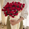 Hand Knitted Rose Bouquet Throw Blanket