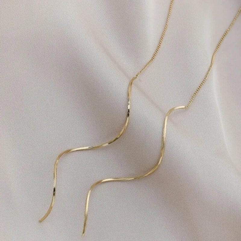Long Chain Threader Earrings