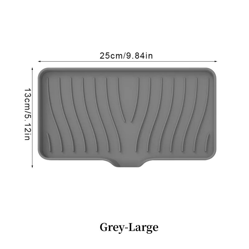 Silicone Drain Soap Dish with Anti-Slip Base