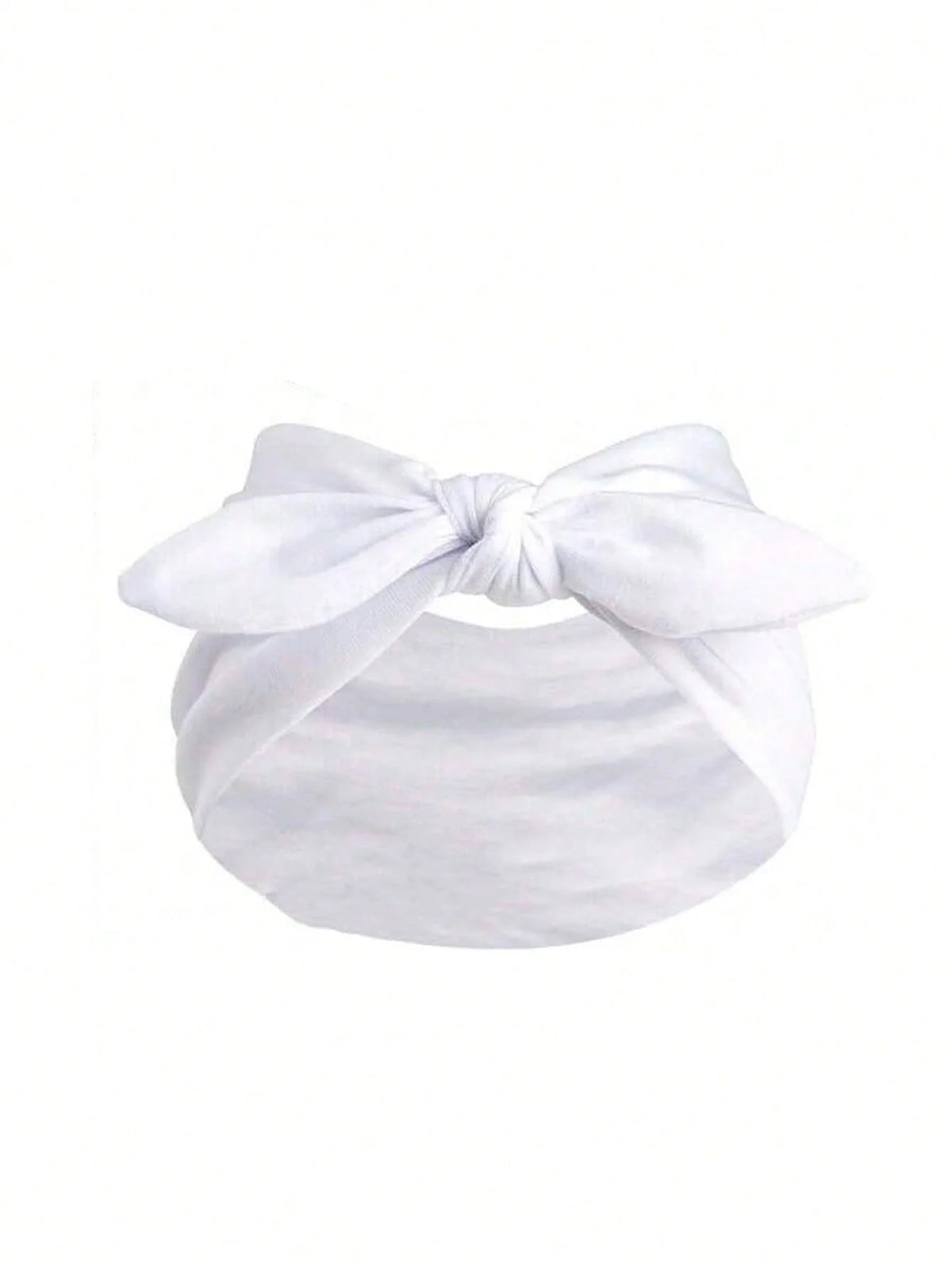 White bohemian bow and rabbit ear wide headband