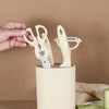 Set de 5 Piezas de Cuchillos y Tijeras de Acero Inoxidable para Cocina [Incluye Soporte] - Juego Completo Doméstico