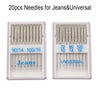 Universal Sewing Machine Needles Kit – 20 Pack, Multiple Sizes (65/9–100/16)